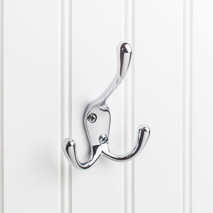 Elements 4" Large Triple Prong Wall Hook in Polished Chrome