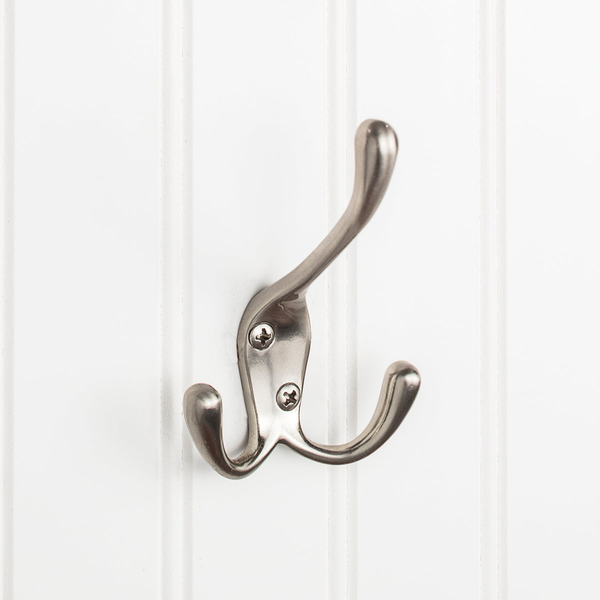 Elements 4" Large Triple Prong Wall Hook in Satin Nickel