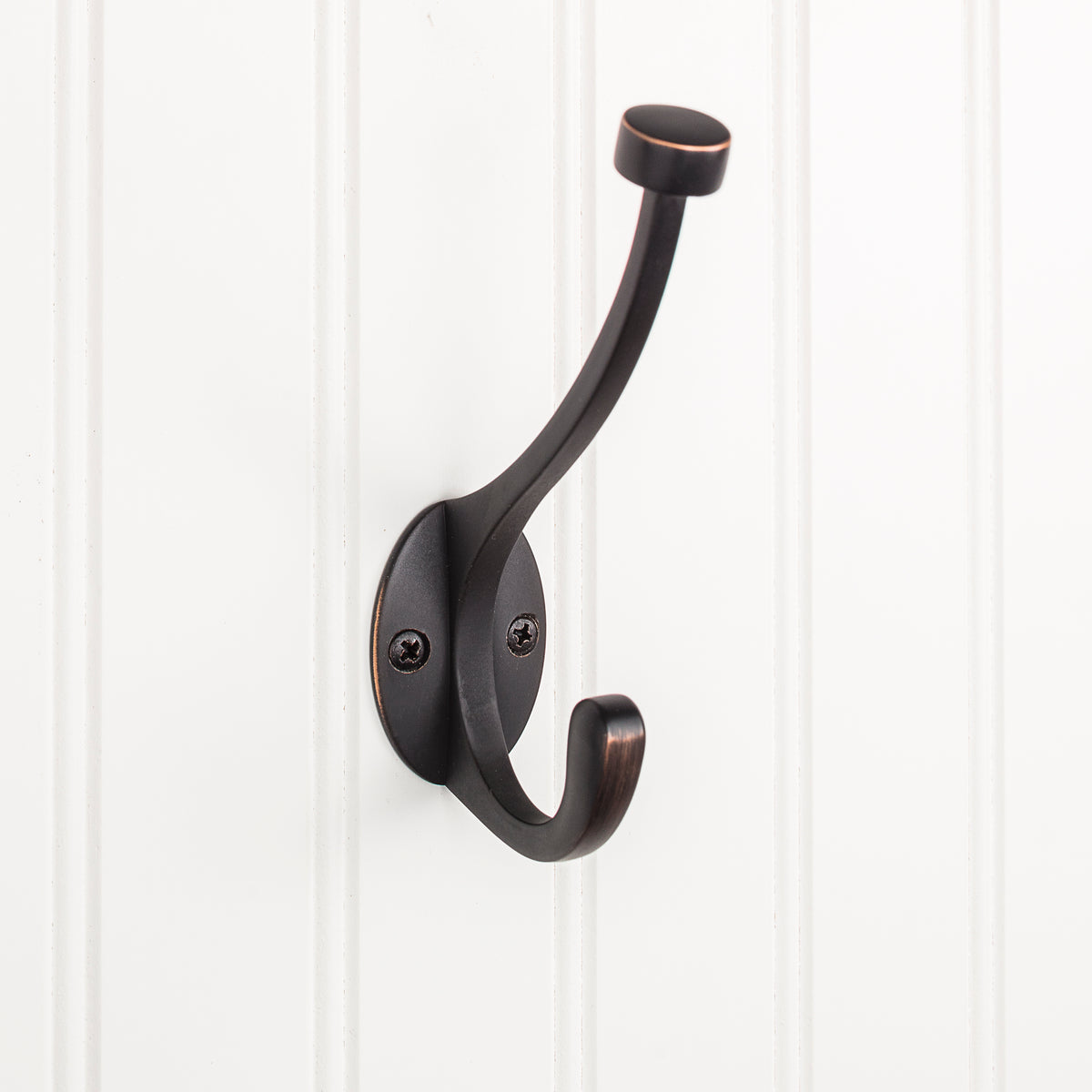 Elements 5 1/2" Pilltop Double Prong Wall Hook in Brushed Oil Rubbed Bronze