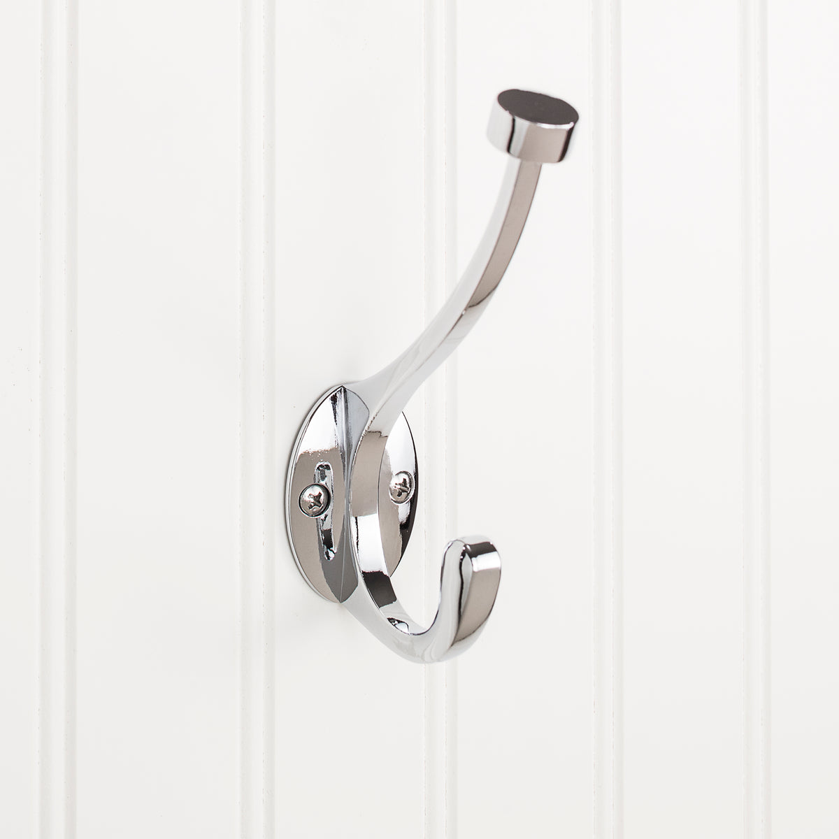 Elements 5 1/2" Pilltop Double Prong Wall Hook in Polished Chrome