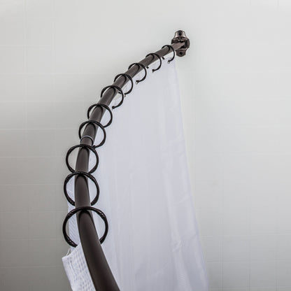 Elements Adjustable Curved Shower Curtain Rod in Brushed Oil Rubbed Bronze
