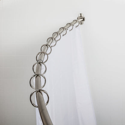 Elements Adjustable Curved Shower Curtain Rod in Satin Nickel