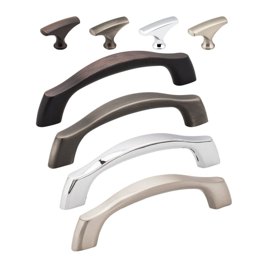 Elements Aiden Handle knob and pull in all 4 finishes