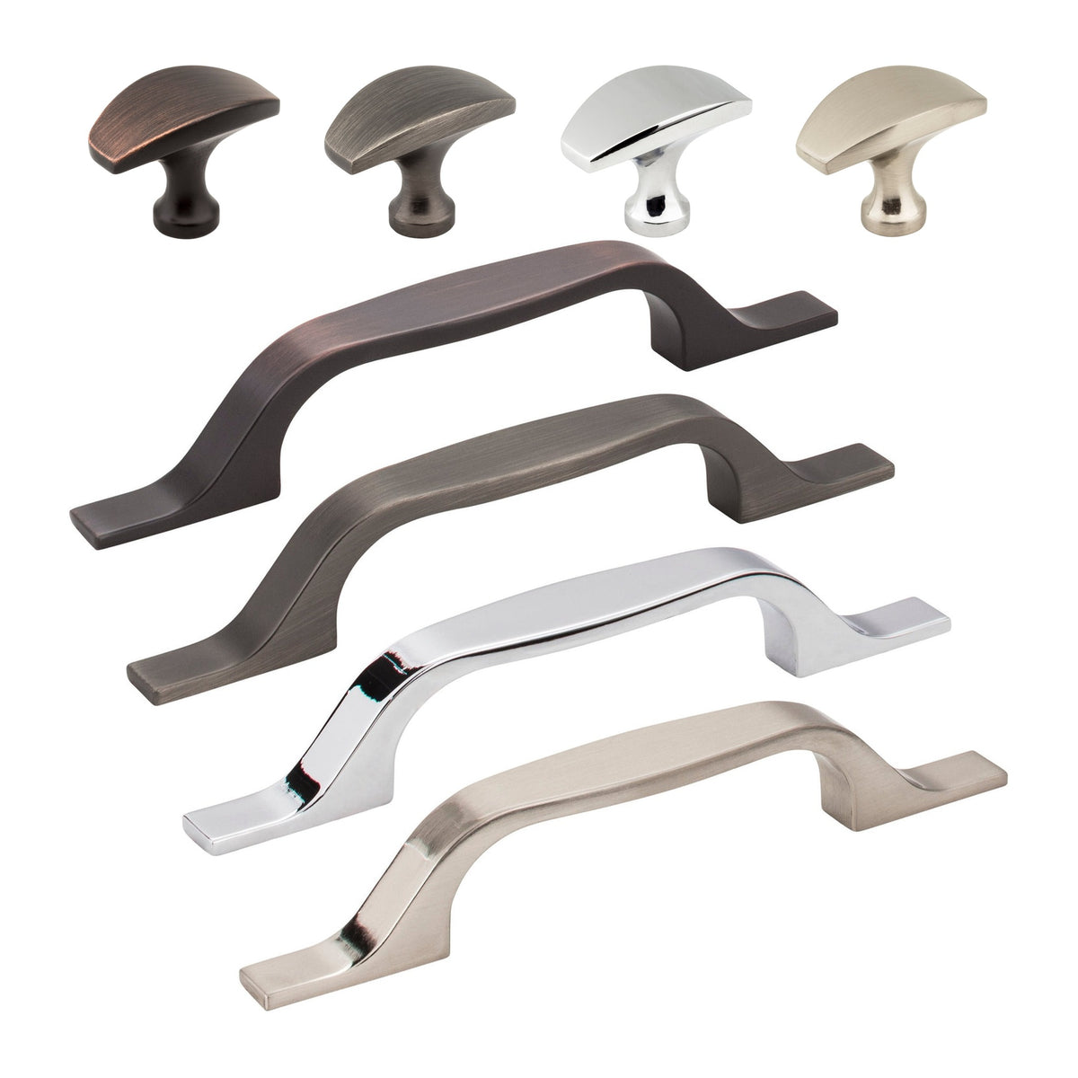 Elements Cosgrove Handle knob and pull in all 4 finishes