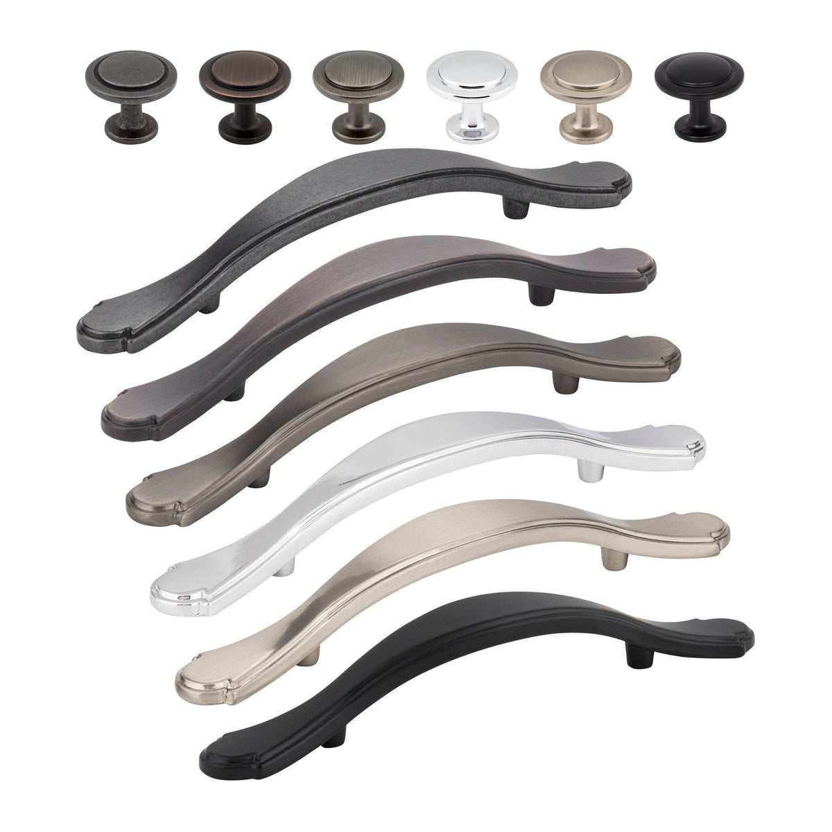 Elements Gatsby Handle knob and pull in all 6 finishes