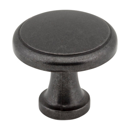 Elements Gatsby Handle in Gun Metal, 1 1/4" Mushroom Knob
