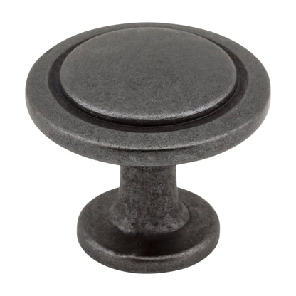 Elements Gatsby Handle in Gun Metal, 1 1/4" Round Knob