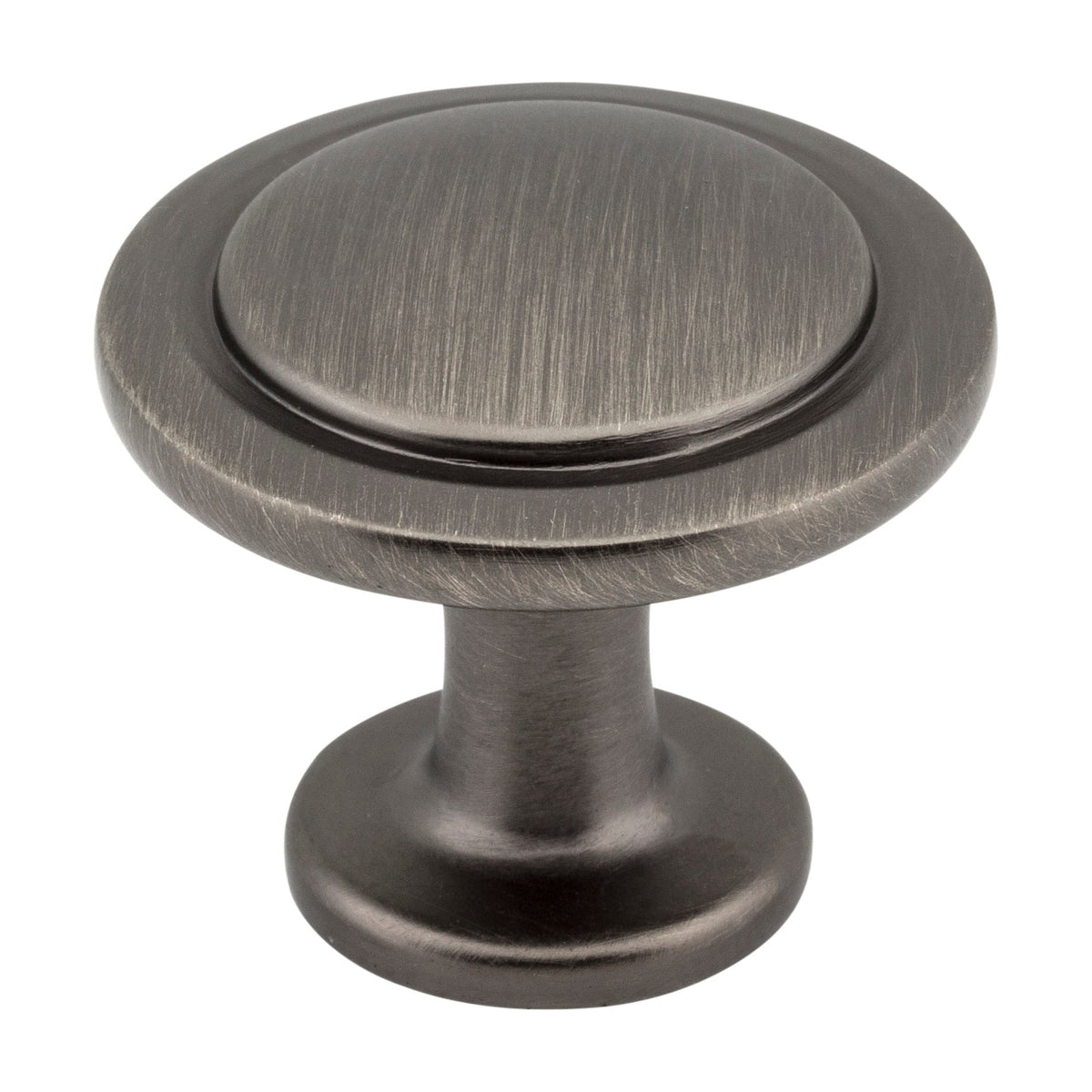 Elements Gatsby Handle in Brushed Pewter, 1 1/4" Round Knob