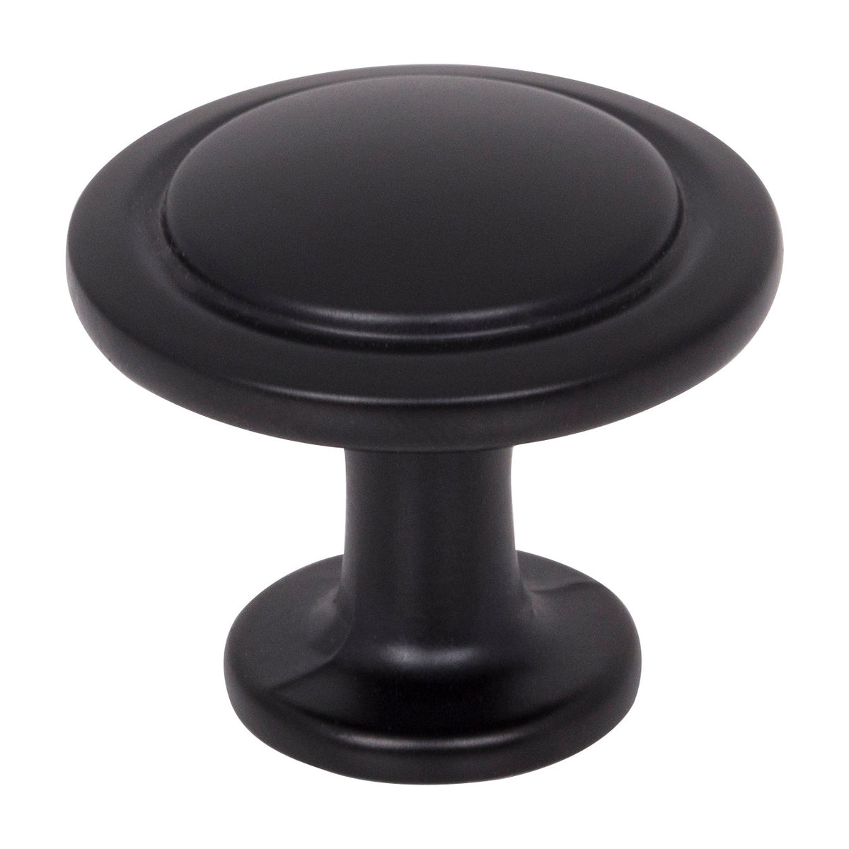 Elements Gatsby Handle in Matte Black, 1 1/4" Round Knob