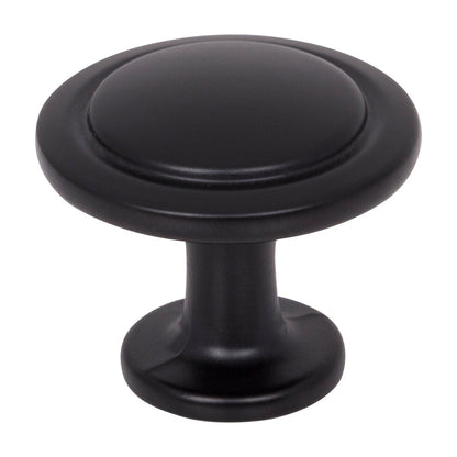 Elements Gatsby Handle in Matte Black, 1 1/4" Round Knob