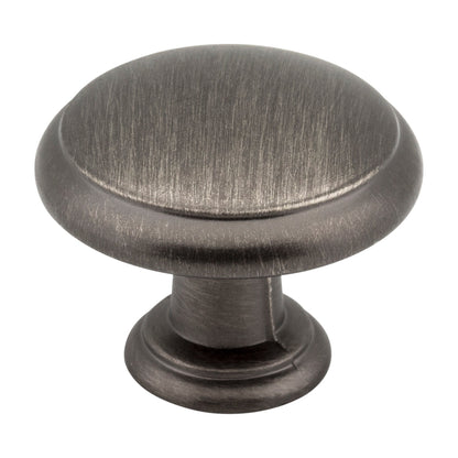 Elements Gatsby Handle in Brushed Pewter, 1 3/16" Mushroom Knob Style 3940