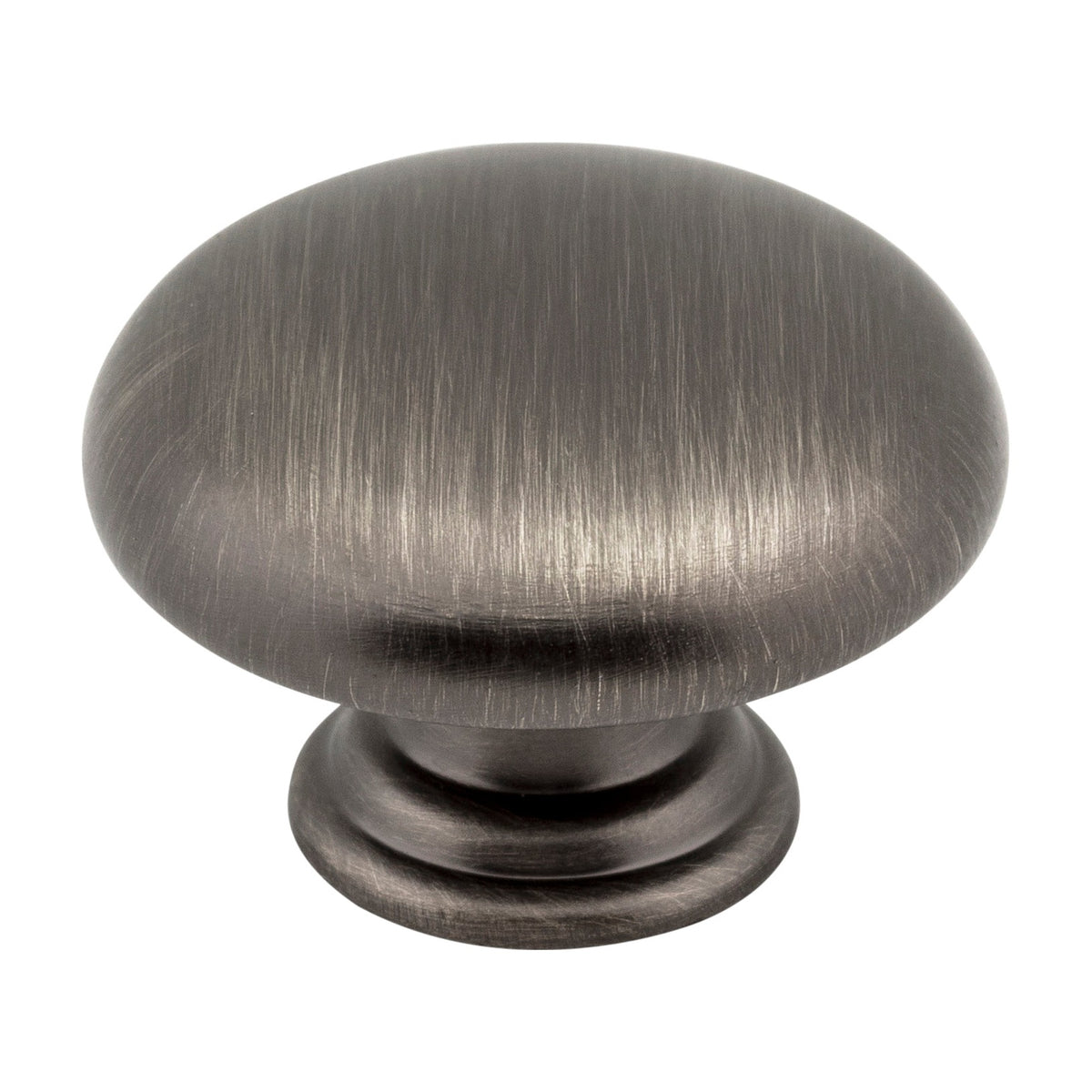 Elements Gatsby Handle in Brushed Pewter, 1 3/16" Mushroom Knob Style 3950