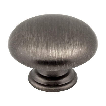 Elements Gatsby Handle in Brushed Pewter, 1 3/16" Mushroom Knob Style 3950