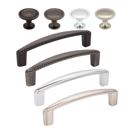 Elements Lindos Handle knob and pull in all 4 finishes