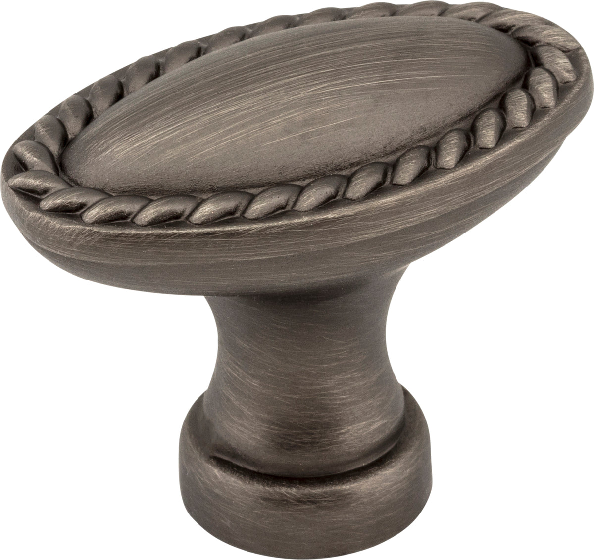 Elements Lindos Handle in Brushed Pewter, 1 3/8" Oval Knob
