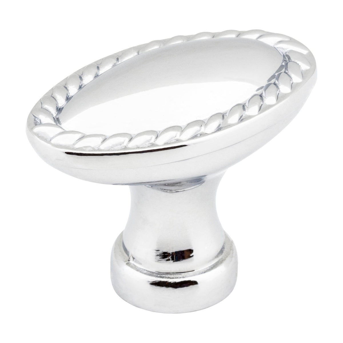 Elements Lindos Handle in Polished Chrome, 1 3/8" Oval Knob