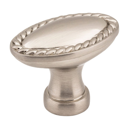 Elements Lindos Handle in Satin Nickel, 1 3/8" Oval Knob