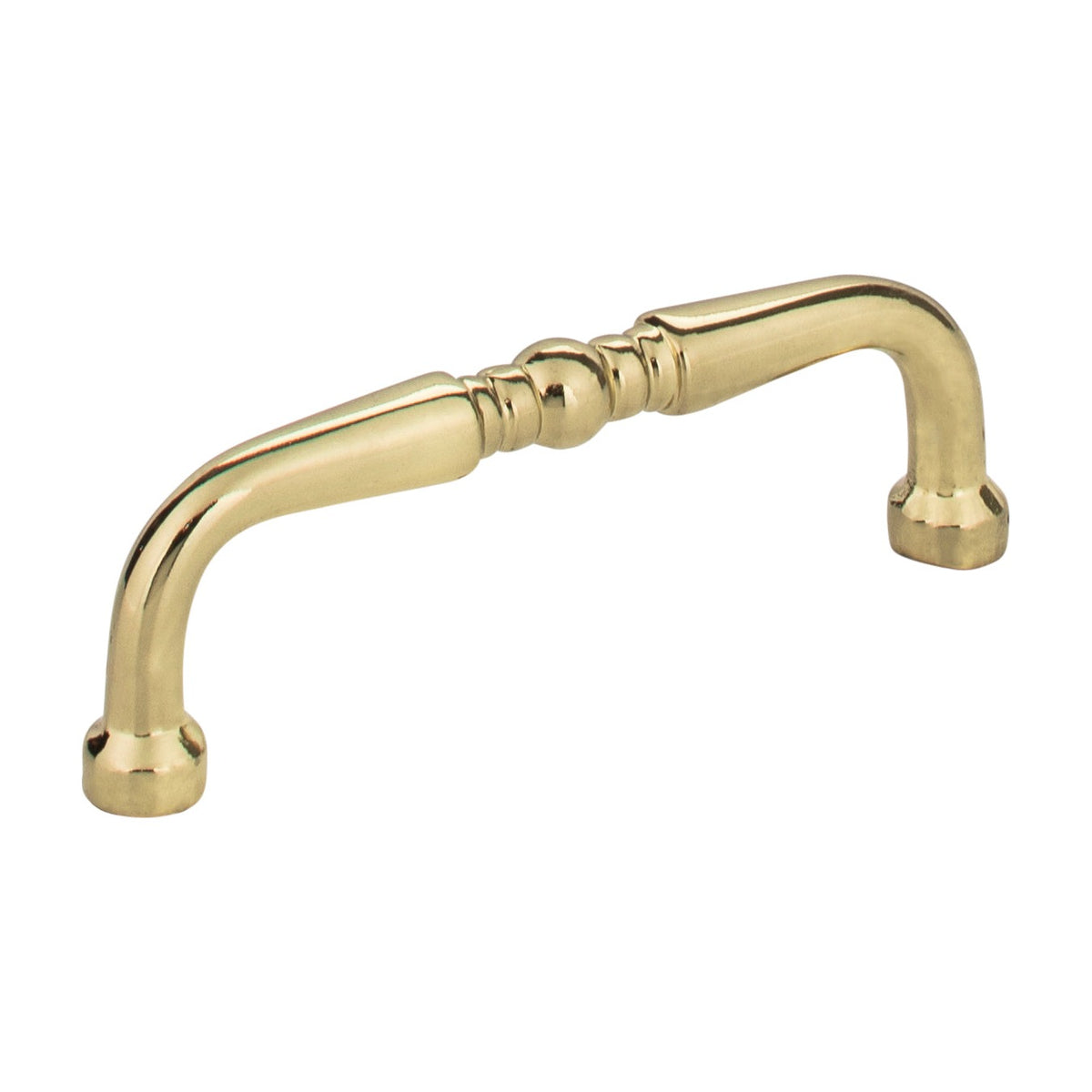 Elements Madison Handle in Polished Brass, 3"
