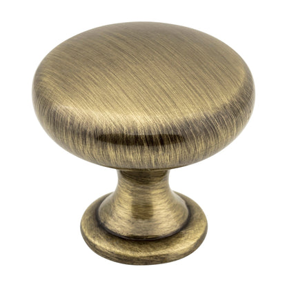 Elements Madison Handle in Brushed Antique Brass, Knob