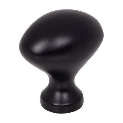 Elements Merryville Handle in Matte Black, 1 1/8" Oval Knob