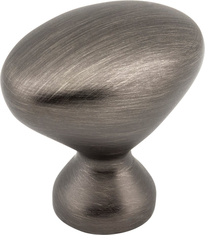 Elements Merryville Handle in Brushed Pewter, 1 1/4" Oval Knob