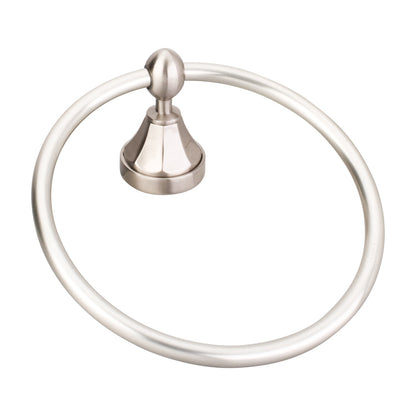 Elements Newbury Towel Ring in Satin Nickel