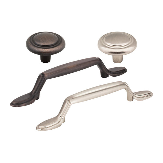 Elements Vienna Handle knob and pull in both finishes