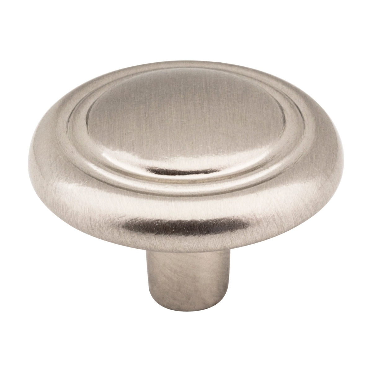 Elements Vienna Handle in Satin Nickel, 1 1/4" Button Mushroom Knob
