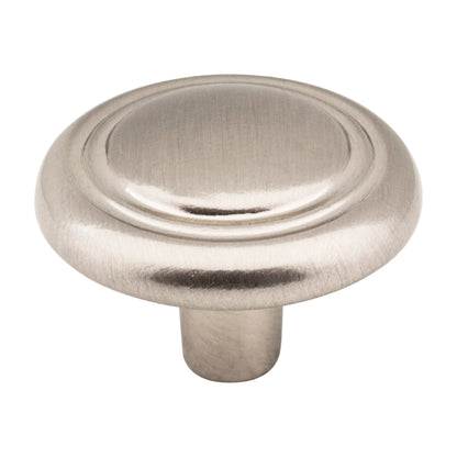Elements Vienna Handle in Satin Nickel, 1 1/4" Button Mushroom Knob