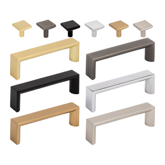 Elements Walker 1 Handle knob and pull in all 6 finishes