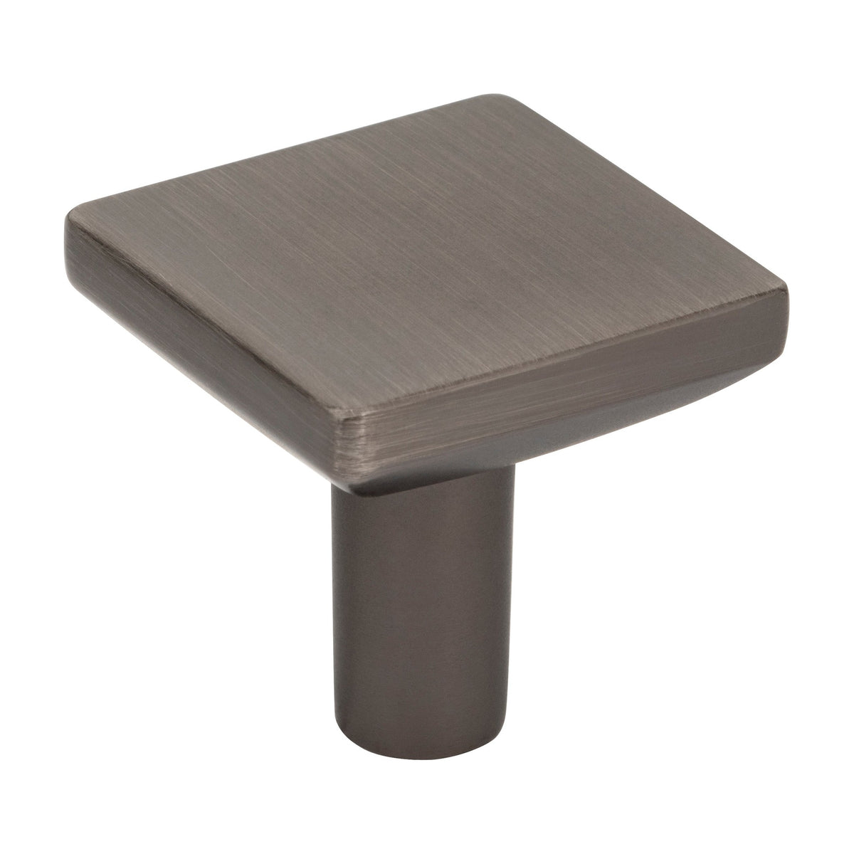 Elements Walker 1 Handle in Brushed Pewter, 1 1/4" Square Knob