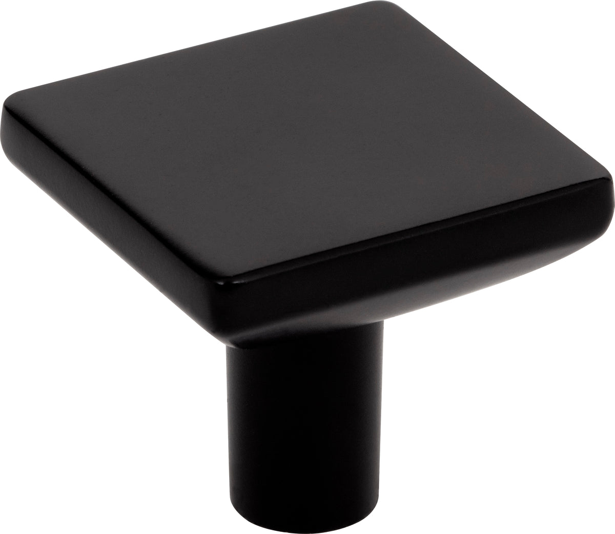 Elements Walker 1 Handle in Matte Black, 1 1/4" Square Knob
