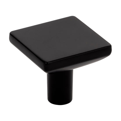 Elements Walker 1 Handle in Matte Black, 1 1/4" Square Knob