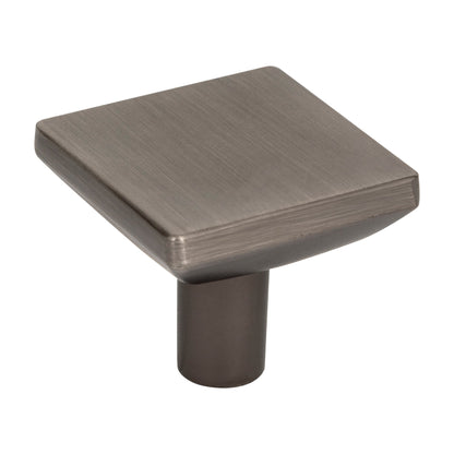 Elements Walker 1 Handle in Brushed Pewter, 1 5/8" Square Knob