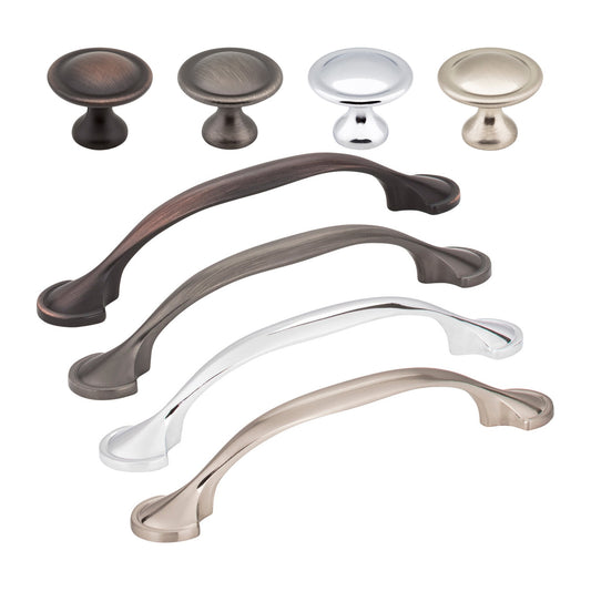 Elements Watervale Handle knob and pull in all 4 finishes