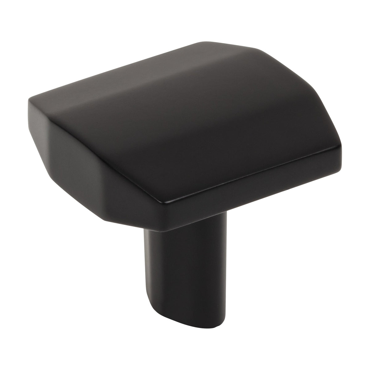Elements William Handle in Matte Black, Knob