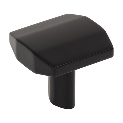 Elements William Handle in Matte Black, Knob