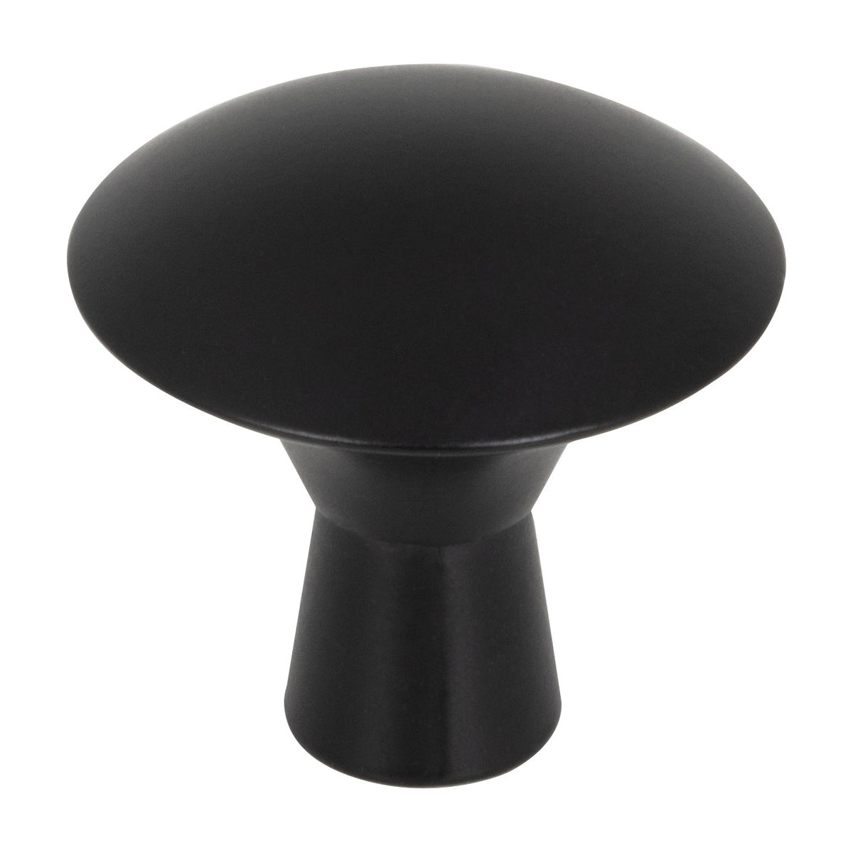 Elements Zachary Handle in Matte Black, Knob
