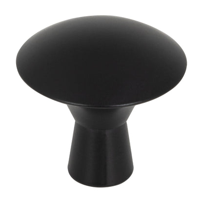 Elements Zachary Handle in Matte Black, Knob