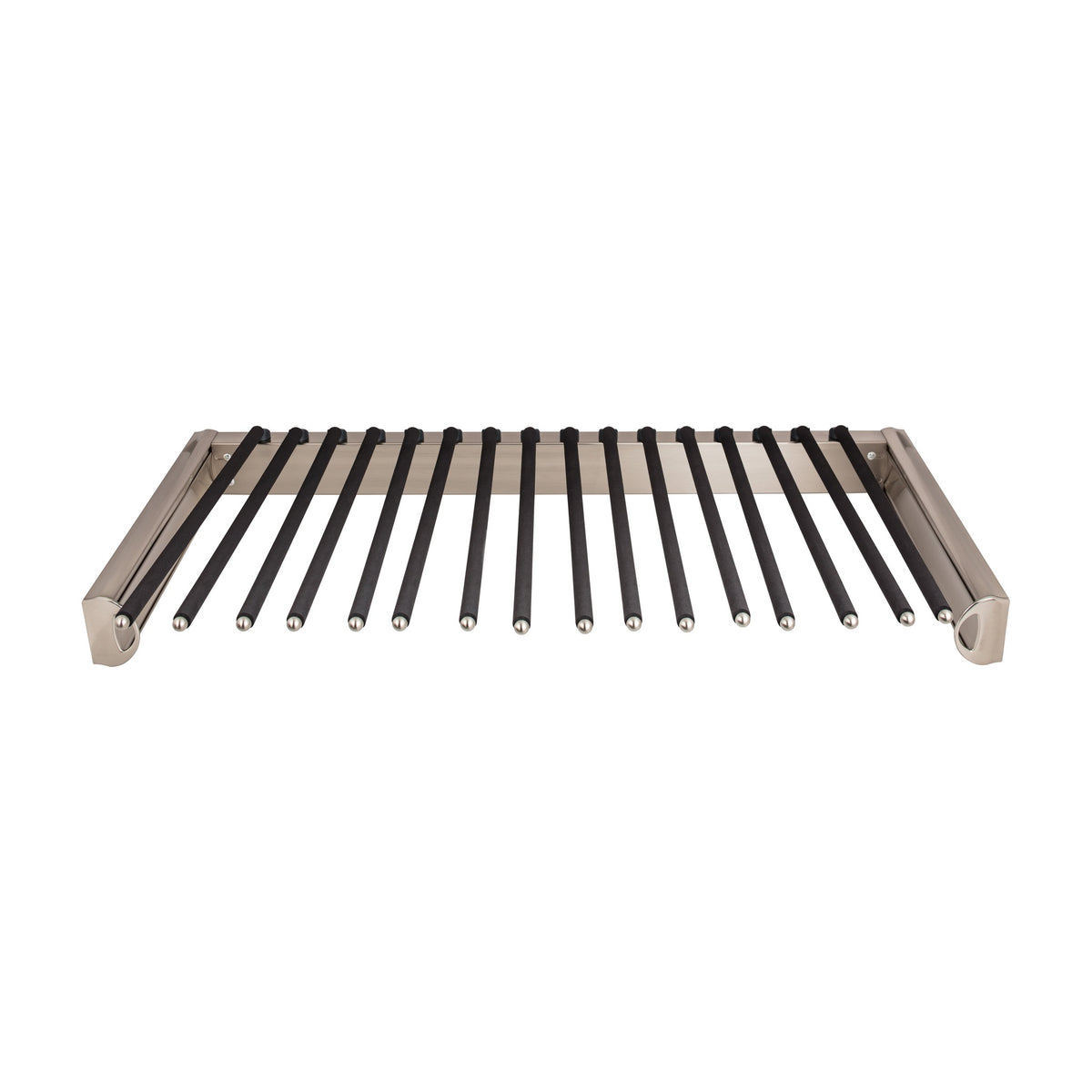 Fenwick Pull-Out Pant Rack for 14" Deep Closets, Satin Nickel, 30"