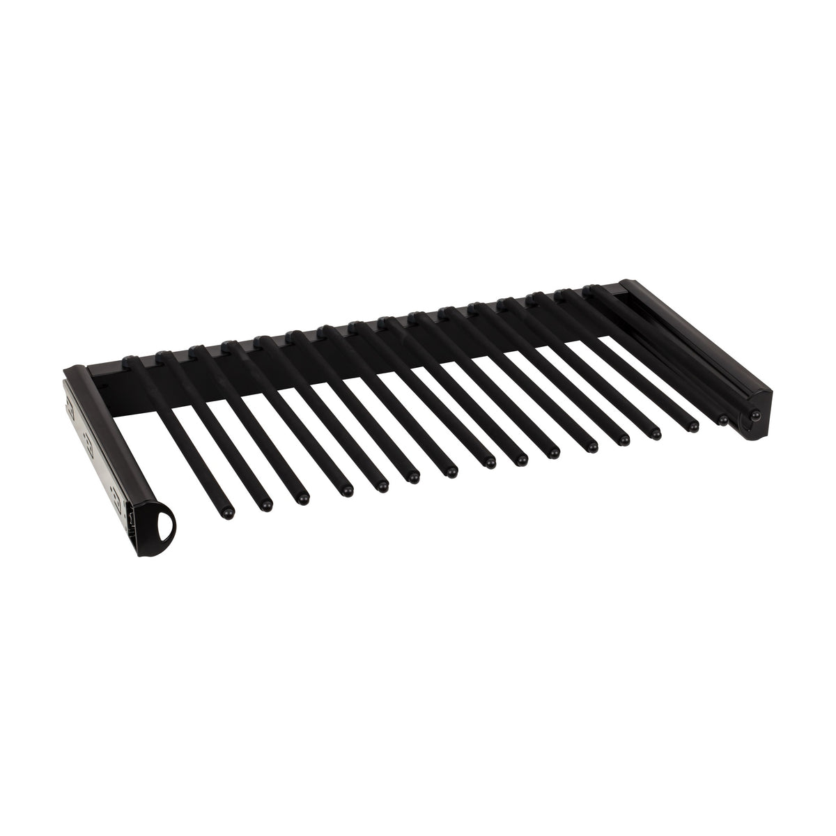 Fenwick Pull-Out Pant Rack for 14" Deep Closets, Matte Black, 30"