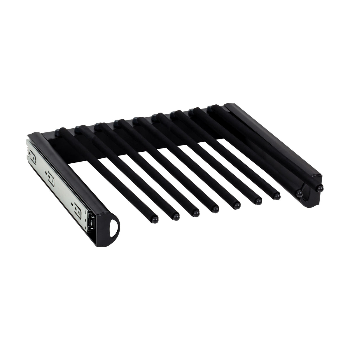 Fenwick Pull-Out Pant Rack for 14" Deep Closets, Matte Black, 18"