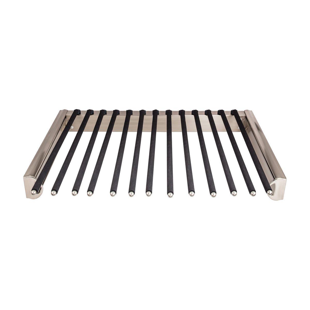 Fenwick Pull-Out Pant Rack for 14" Deep Closets, Satin Nickel, 24"