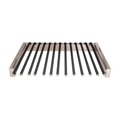 Fenwick Pull-Out Pant Rack for 14" Deep Closets, Satin Nickel, 24"
