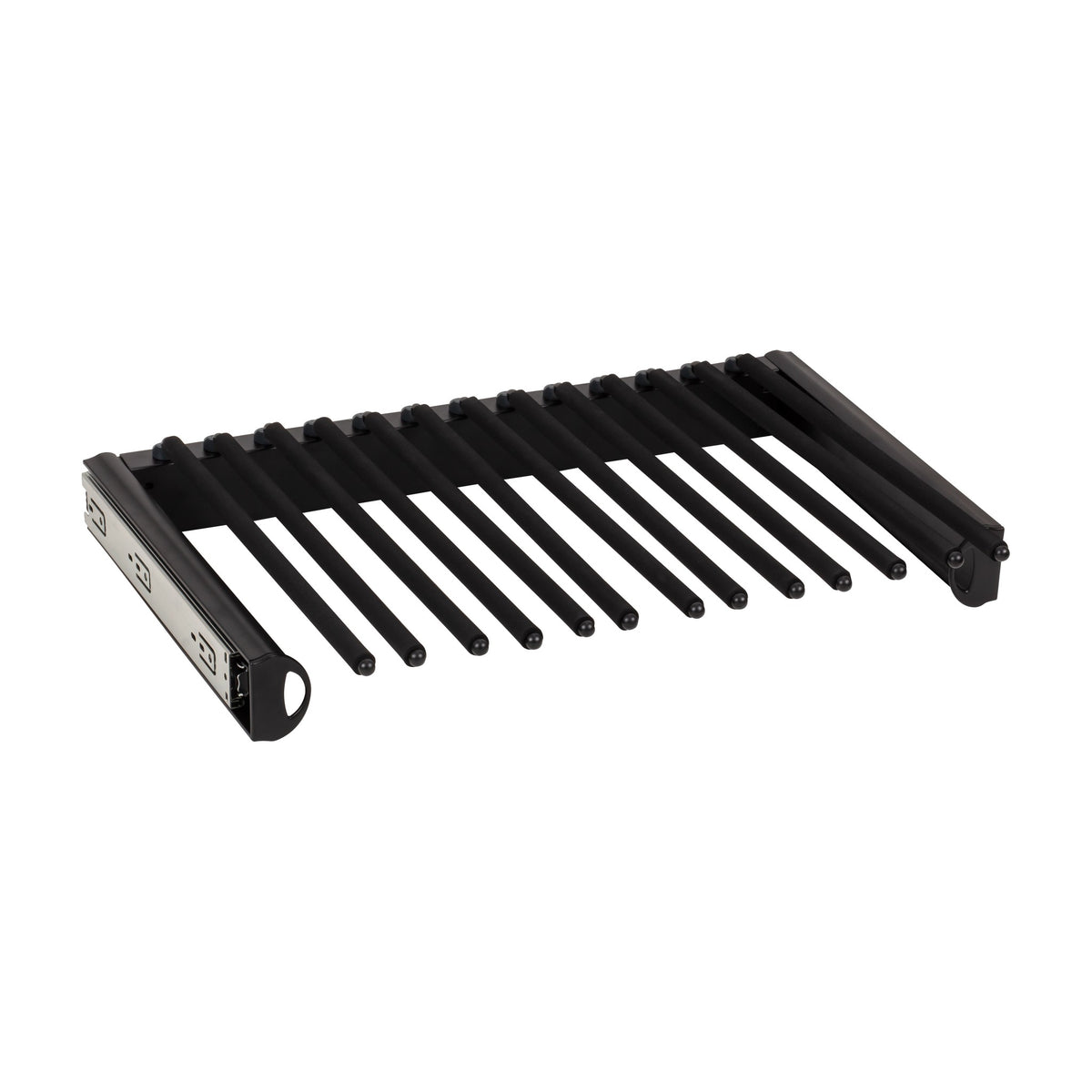 Fenwick Pull-Out Pant Rack for 14" Deep Closets, Matte Black, 24"