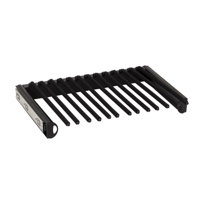 Fenwick Pull-Out Pant Rack for 14" Deep Closets, Matte Black, 24"