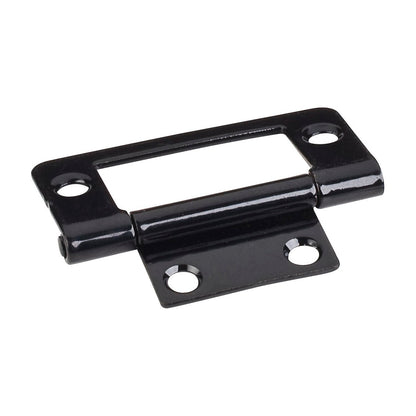 Fixed Pin Flat Back Non-Mortise Hinge, 2", Black