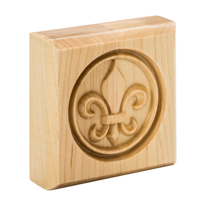 Fleur-de-Lis Wood Rosette, alternate view