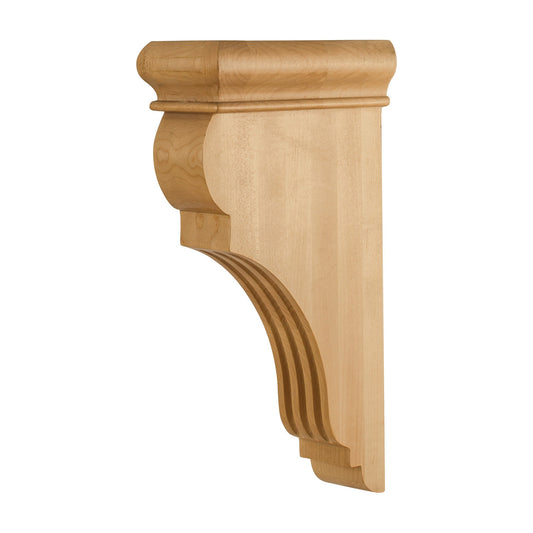 Fluted Wood Bar Bracket, 3" x 6-1/2" x 12"
