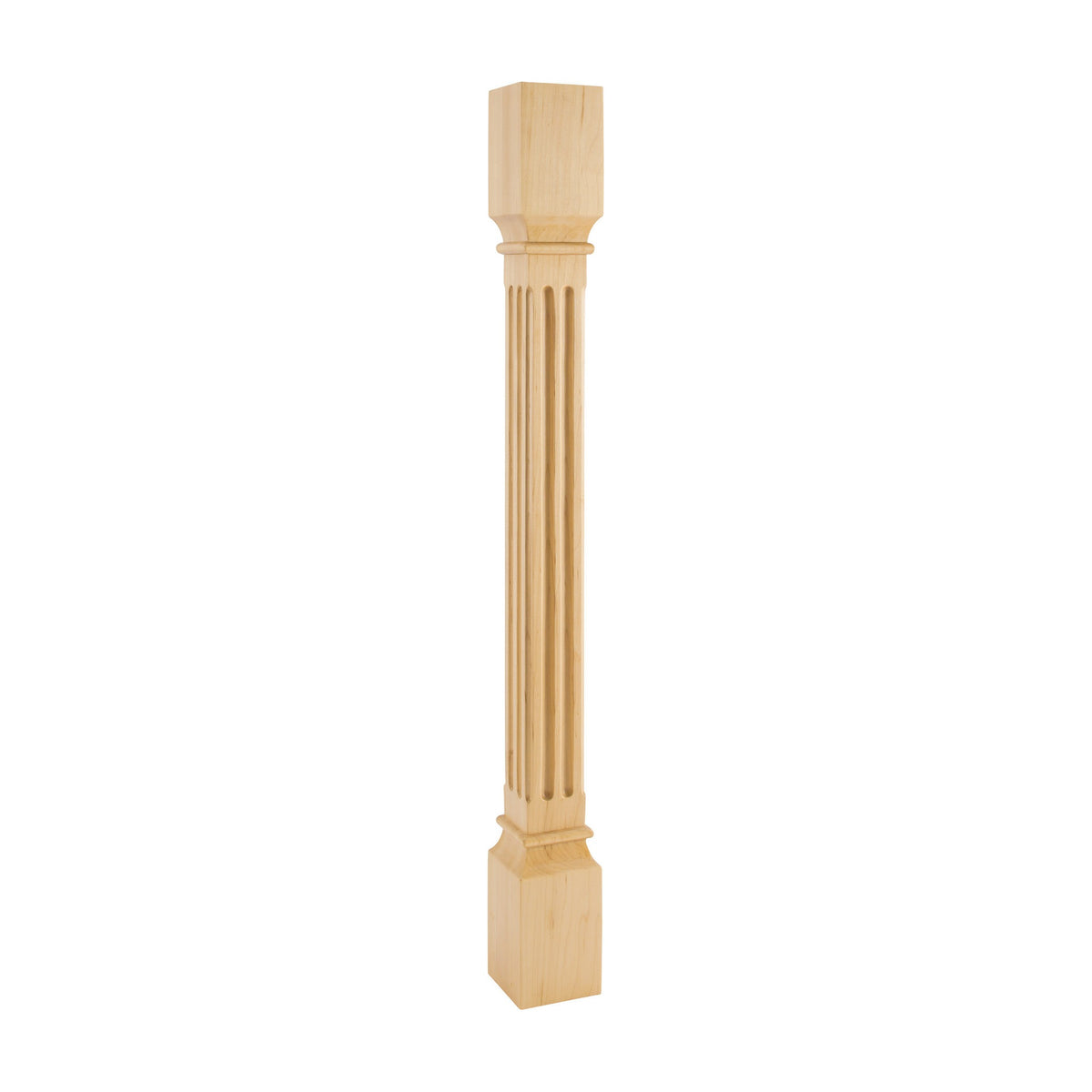 Fluted Wood Post, 3-1/2" x 3-1/2" x 35-1/2"
